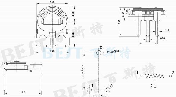 碳膜可調電阻RM085C-V1